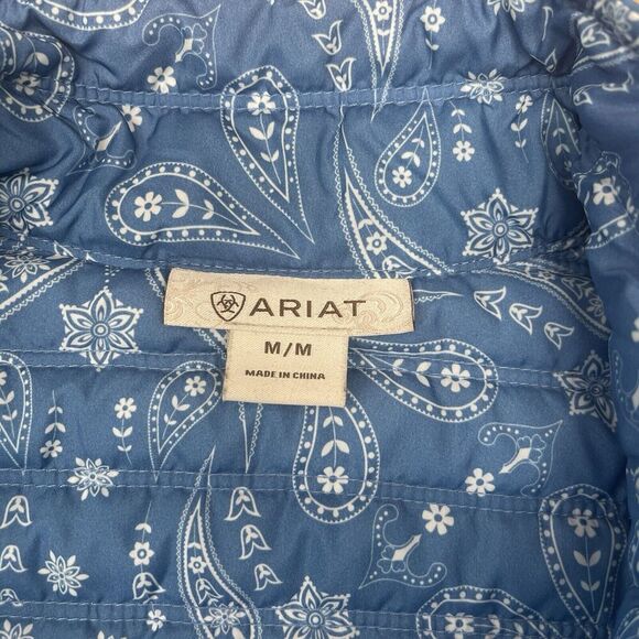 Ariat Ashley Vest Jacket Womens Size M Blue Quilted Lightweight Western Riding - Picture 4 of 7